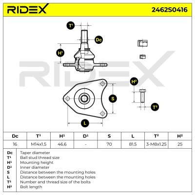 Traggelenk RIDEX 2462S0416 2462S0416 - foto 5