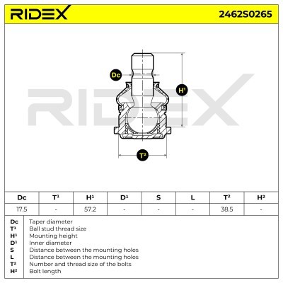 Traggelenk RIDEX 2462S0265 2462S0265 - foto 5