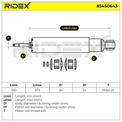 Stoßdämpfer RIDEX 854S0643 854S0643 - foto 6