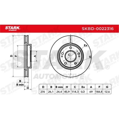 Bremsscheibe Stark SKBD-0022316 SKBD-0022316 - foto 4