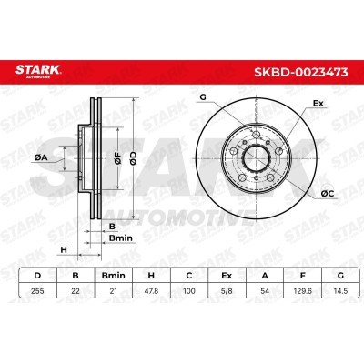 Bremsscheibe Stark SKBD-0023473 SKBD-0023473 - foto 6