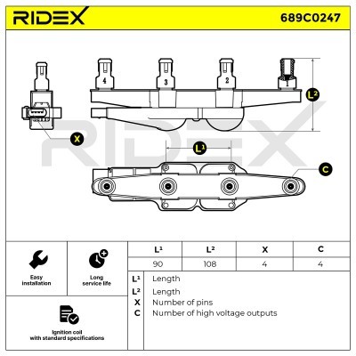 Zündspule RIDEX 689C0247 689C0247 - foto 4
