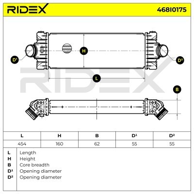 Ladeluftkühler RIDEX 468I0175 468I0175 - foto 7