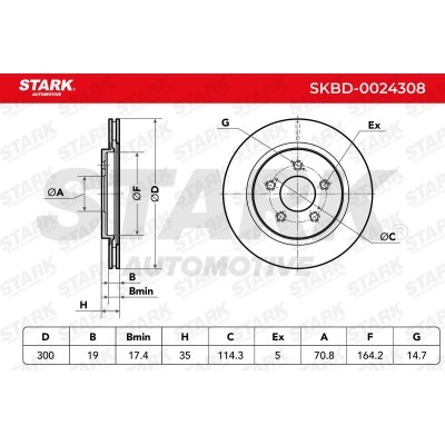 Bremsscheibe Stark SKBD-0024308 SKBD-0024308 - foto 2