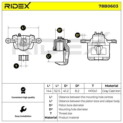 Bremssattel RIDEX 78B0603 78B0603 - foto 6