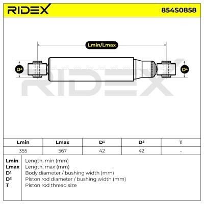 Stoßdämpfer RIDEX 854S0858 854S0858 - foto 7