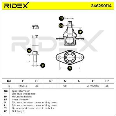 Traggelenk RIDEX 2462S0114 2462S0114 - foto 6