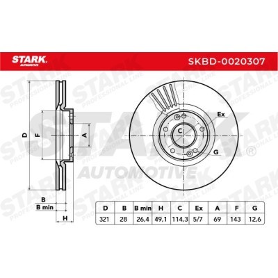 Bremsscheibe Stark SKBD-0020307 SKBD-0020307 - foto 5