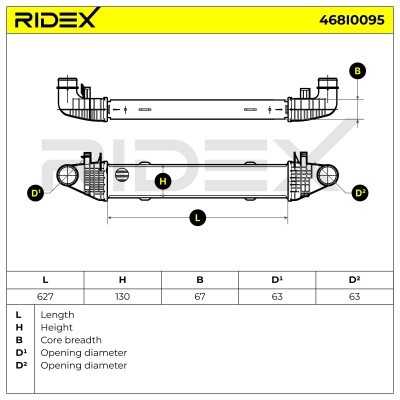 Ladeluftkühler RIDEX 468I0095 468I0095 - foto 5