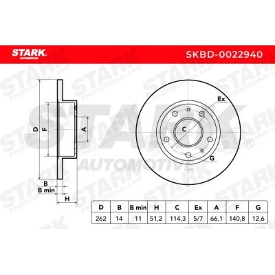Bremsscheibe Stark SKBD-0022940 SKBD-0022940 - foto 4