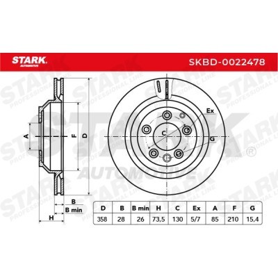 Bremsscheibe Stark SKBD-0022478 SKBD-0022478 - foto 4
