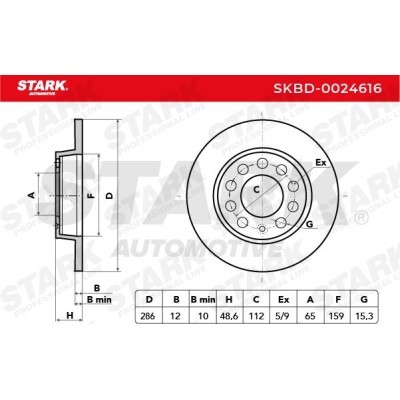 Bremsscheibe Stark SKBD-0024616 SKBD-0024616 - foto 4