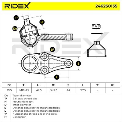 Traggelenk RIDEX 2462S0155 2462S0155 - foto 5