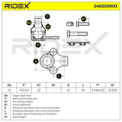 Traggelenk RIDEX 2462S0003 2462S0003 - foto 7