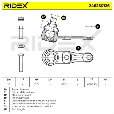 Traggelenk RIDEX 2462S0126 2462S0126 - foto 5
