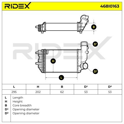 Ladeluftkühler RIDEX 468I0163 468I0163 - foto 5