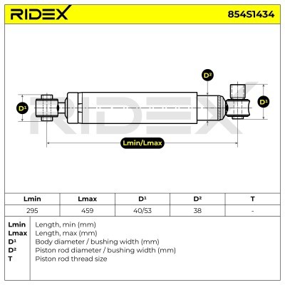 Stoßdämpfer RIDEX 854S1434 854S1434 - foto 8