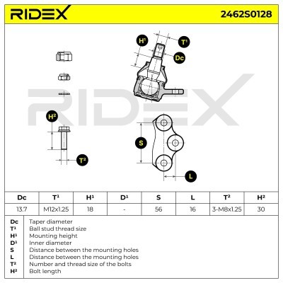 Traggelenk RIDEX 2462S0128 2462S0128 - foto 6
