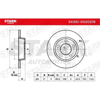 Bremsscheibe Stark SKBD-0020218 SKBD-0020218 - foto 5