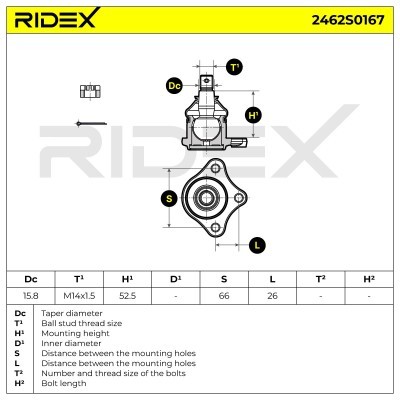 Traggelenk RIDEX 2462S0167 2462S0167 - foto 5