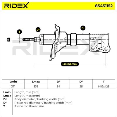 Stoßdämpfer RIDEX 854S1152 854S1152 - foto 9
