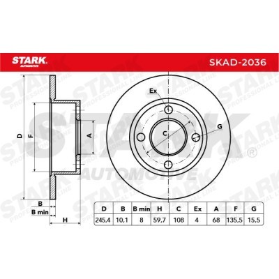 Bremsscheibe Stark SKAD-2036 SKAD-2036 - foto 5