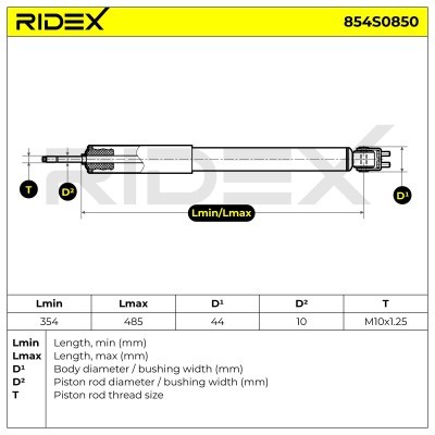 Stoßdämpfer RIDEX 854S0850 854S0850 - foto 6