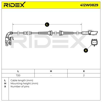 ABS Sensor RIDEX 412W0829 412W0829 - foto 7
