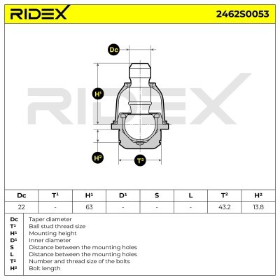 Traggelenk RIDEX 2462S0053 2462S0053 - foto 7