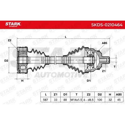 Antriebswelle Stark SKDS-0210464 SKDS-0210464 - foto 6
