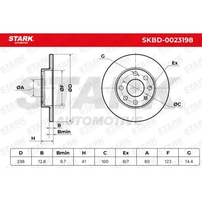 Bremsscheibe Stark SKBD-0023198 SKBD-0023198 - foto 3