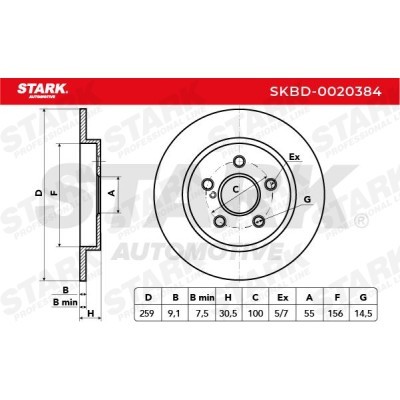 Bremsscheibe Stark SKBD-0020384 SKBD-0020384 - foto 5
