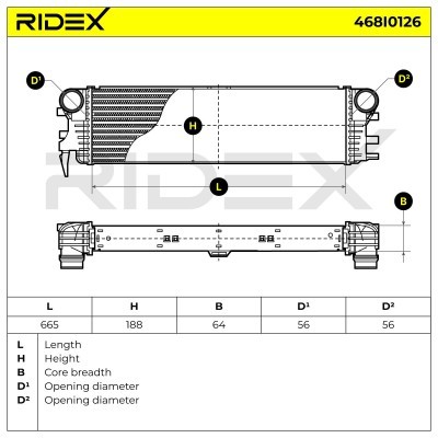 Ladeluftkühler RIDEX 468I0126 468I0126 - foto 7