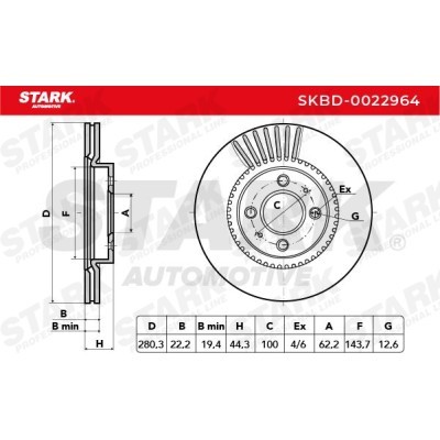 Bremsscheibe Stark SKBD-0022964 SKBD-0022964 - foto 5