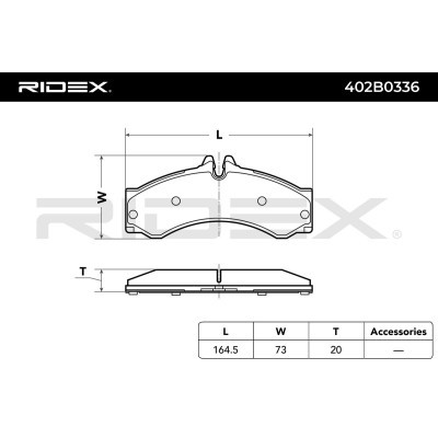 Bremsbeläge Satz RIDEX 402B0336 402B0336 - foto 5