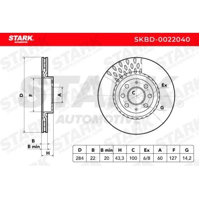 Bremsscheibe Stark SKBD-0022040 SKBD-0022040 - foto 6