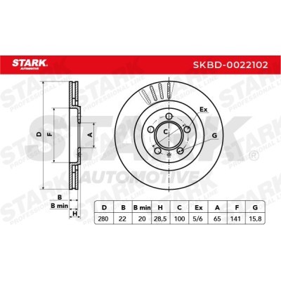 Bremsscheibe Stark SKBD-0022102 SKBD-0022102 - foto 4
