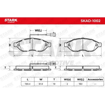 Bremsbeläge Satz Stark SKAD-1002 SKAD-1002 - foto 6