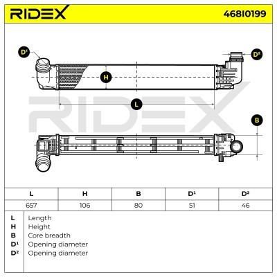 Ladeluftkühler RIDEX 468I0199 468I0199 - foto 7