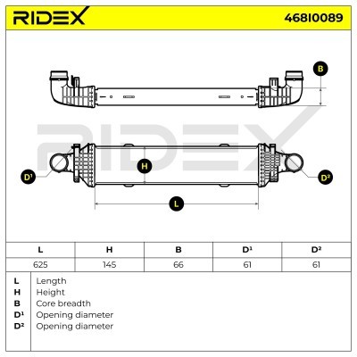 Ladeluftkühler RIDEX 468I0089 468I0089 - foto 5