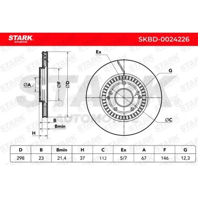 Bremsscheibe Stark SKBD-0024226 SKBD-0024226 - foto 7
