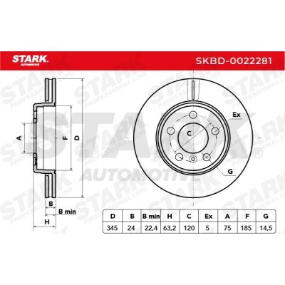 Bremsscheibe Stark SKBD-0022281 SKBD-0022281 - foto 3