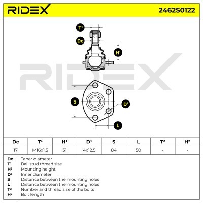 Traggelenk RIDEX 2462S0122 2462S0122 - foto 5