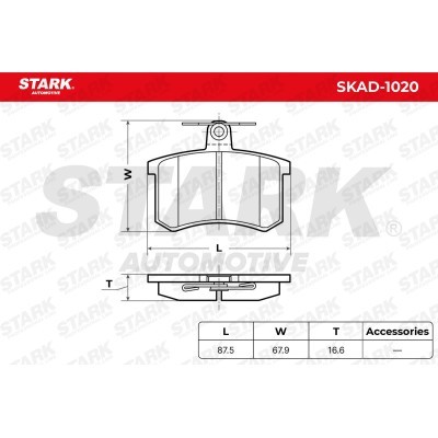 Bremsbeläge Satz Stark SKAD-1020 SKAD-1020 - foto 7