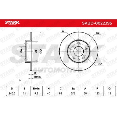 Bremsscheibe Stark SKBD-0022395 SKBD-0022395 - foto 4