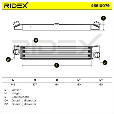 Ladeluftkühler RIDEX 468I0079 468I0079 - foto 5