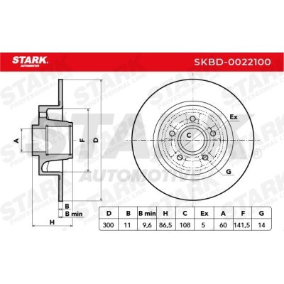 Bremsscheibe Stark SKBD-0022100 SKBD-0022100 - foto 7