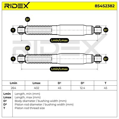 Stoßdämpfer RIDEX 854S2382 854S2382 - foto 4
