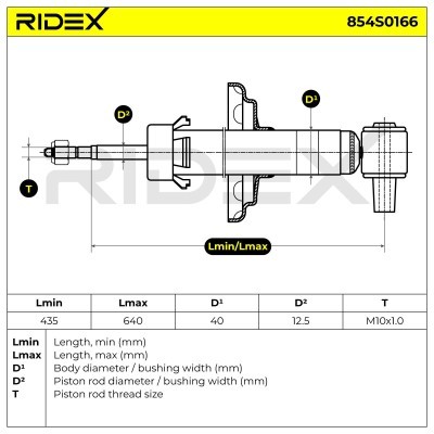 Stoßdämpfer RIDEX 854S0166 854S0166 - foto 11