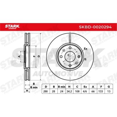 Bremsscheibe Stark SKBD-0020294 SKBD-0020294 - foto 5